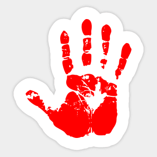 Red handed Sticker